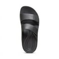 thumbnail image 4 of Aetrex Men's Milos Adjustable Orthotic Slides for Men Slip On Slide Sandals, 4 of 6