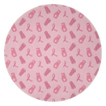 Pink Ribbon Pattern Round Blanket,Comfortable Soft Flannel Throw Blanket,All Season,Warm Lightweight Blankets for Sofa Bed Couch Living Room Chair 47"x47"