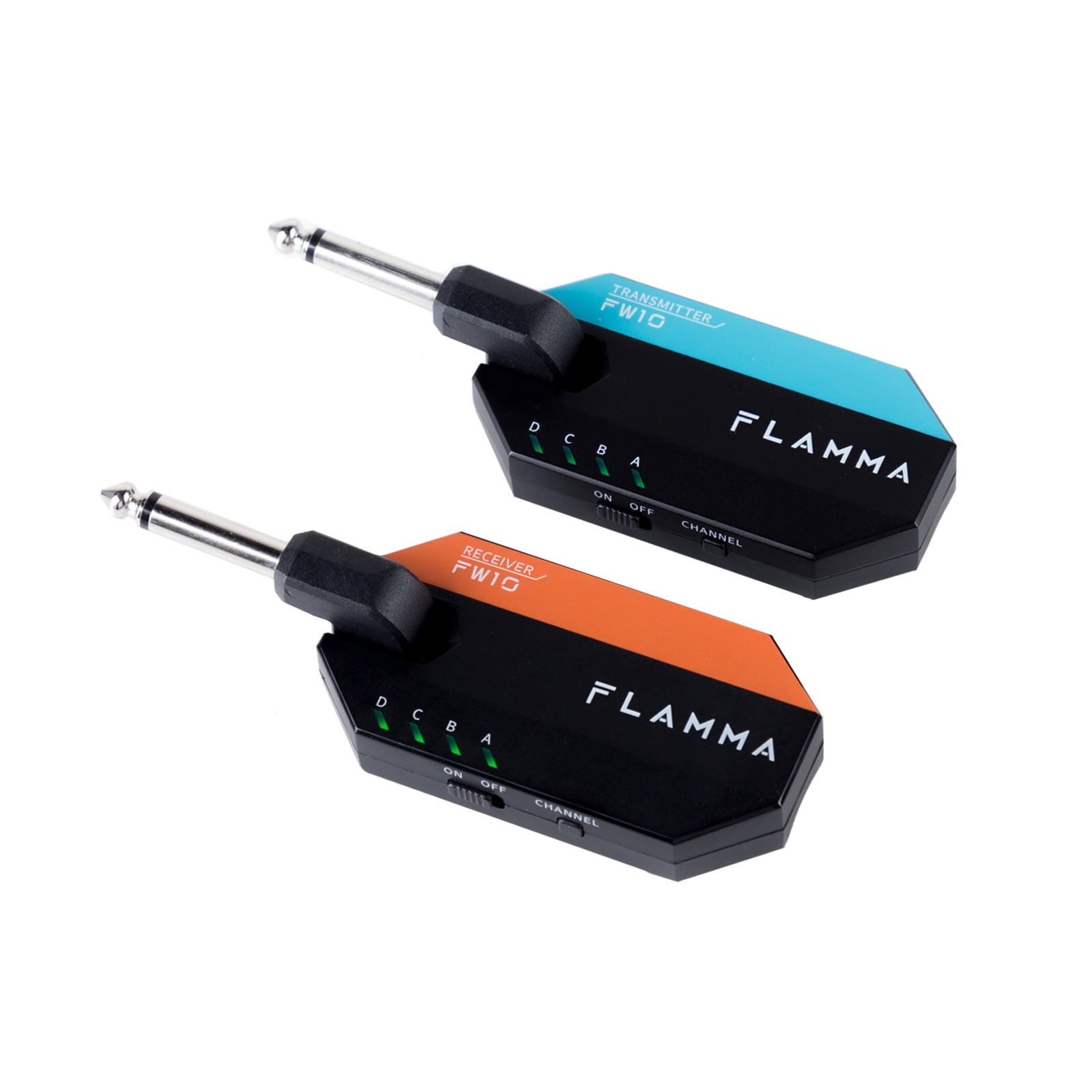 FLAMMA FW10 Digital Wireless Guitar System 2.4GHZ Rechargeable Transmitter Receiver Support 4 Channel For Electric Guitar Bass Violin Keyboard 