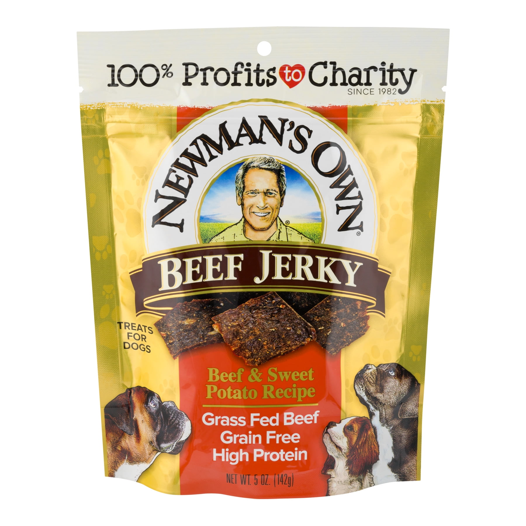 Newman's Own Beef Jerky Beef & Sweet Potato Recipe Dog Treats, 5.0 Oz
