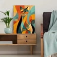 thumbnail image 5 of Abstract Cat Canvas Wall Art Print for Living Room Bedroom Office Hallway Dining Room Decor, 5 of 8