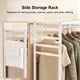 thumbnail image 4 of GETHFSA Bamboo Clothing Rack with Hanging Rod & Storage Shelves, Mobile Garment Stand with Wheels, Heavy-Duty Wardrobe Organizer, White, Free-Standing, 4 of 17