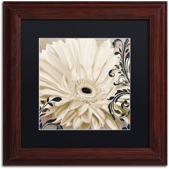 Trademark Fine Art "Winter White I" Canvas Art by Color Bakery Black Matte, Wood Frame
