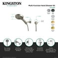 thumbnail image 4 of Kingston Brass KX1542BE Vilbosch Multi-Function Hand Shower Kit, Polished Brass, 4 of 5