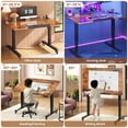 thumbnail image 7 of 31.5" Foldable Electric Standing Desk for Small Space, 180° Tiltable Mobile Rising Computer Desk, Height Adjustable Drawing Desk, Study Writing Table, 7 of 7