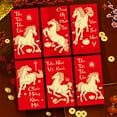 thumbnail image 4 of 6Piece Set Vietnamese Calligraphys Red Envelopes Featurings Horses Zodiacs Design and Smudges Resistant Texture, 4 of 9