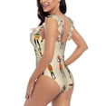 thumbnail image 2 of Naloa African Women Print Women One Piece Swimsuits Tummy Control Bathing Suit Ruffle V Neck Swimwear Slimming Monokini, 2 of 5