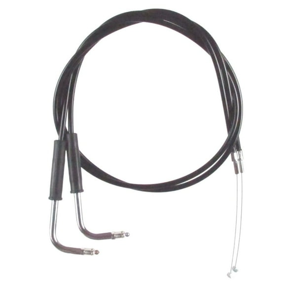 Black Vinyl Coated Throttle Cable Set for 1996-2005 Harley Dyna Super Glide & Low Rider models - HC-0332-0138-FXD