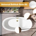 thumbnail image 4 of Gold Tub Drain Overflow Kit-Universal Bathtub Drain Replacement with 2Hole Overflow Faceplate Set,Tip-Toe Conversion Kit, 4 of 5