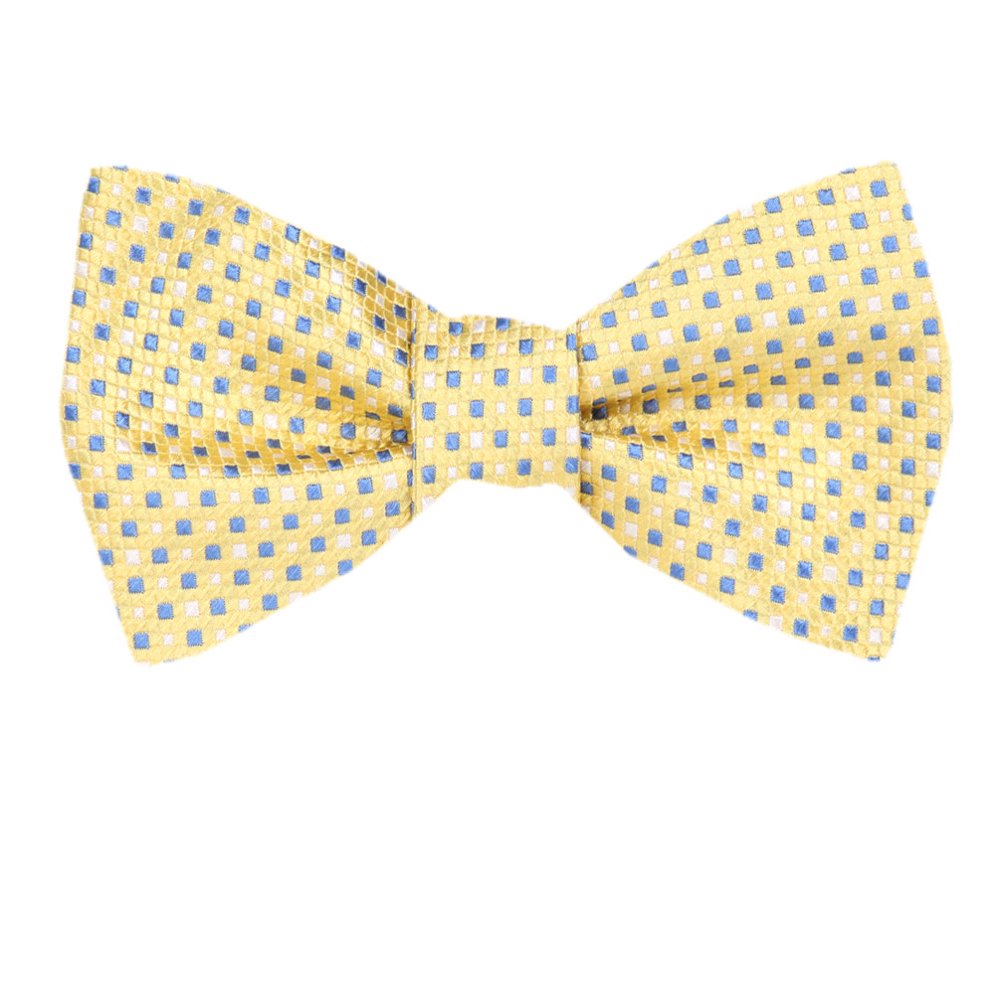 Buyyourties Men's Yellow and Gold Silk Self Tie Bowtie Tie Yourself