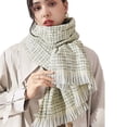 thumbnail image 1 of Bufandas de rayas cálidas de invierno para mujer Bufanda de cuadros de invierno Bufanda de invierno con tacto de cachemira Conjunto de bufanda de invierno Manta Bufanda Chal, 1 of 5