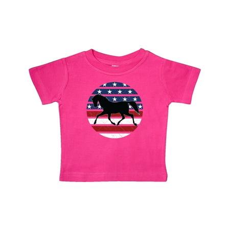 

Inktastic Horse Lover USA Patriotic Gift Baby Boy or Baby Girl T-Shirt