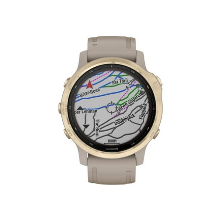 Garmin - fēnix 6S Pro Solar GPS Smartwatch 30mm Stainless Steel - Light Gold