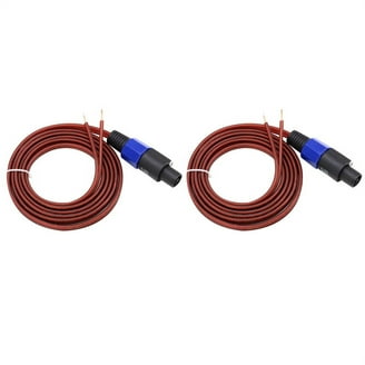 Pixelman 3.3ft 18AWG Speaker Wire To RCA Adapter - Heavy Gauge Audio Cable For Home Stereo