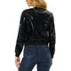 thumbnail image 3 of Chaqueta bomber corta de metal con cuello de pie para mujer INSPIRE CHIC M negra, 3 of 7