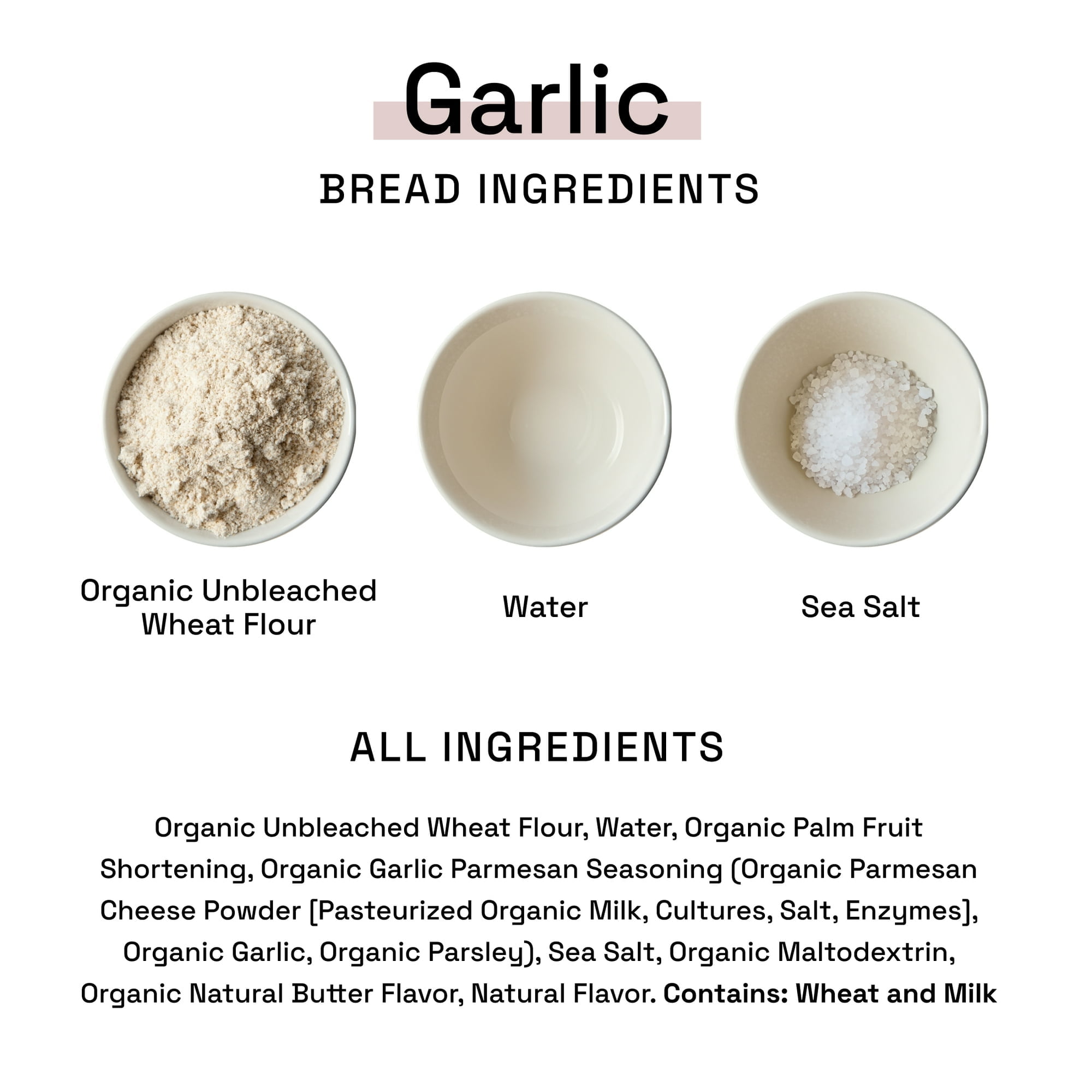Pack of 16, The Essential Baking Comp Organic Artisanal Bake-at-Home Sourdough Garlic Bread, 16 oz