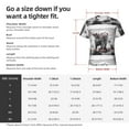 thumbnail image 2 of Yiaed Yak Print Mens Short Sleeve Tight Fit T-Shirt, Crewneck Casual Tee-Large, 2 of 5