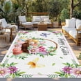 thumbnail image 2 of Spring Easter Outdoor Rug for Patio/Deck/Porch, Non-Slip Large Area Rug 5 x 7 Ft, Colorful Eggs Daisy Flowers Basket Butterfly Indoor Outdoor Rugs Washable Area Rugs, Camping Rug Carpet Runner, 2 of 8