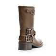 thumbnail image 3 of Dream Pairs Women's Low Chunky Heel Mid Calf Boots Square Toe Motorcycle Buckle Riding Biker Boots, 3 of 6