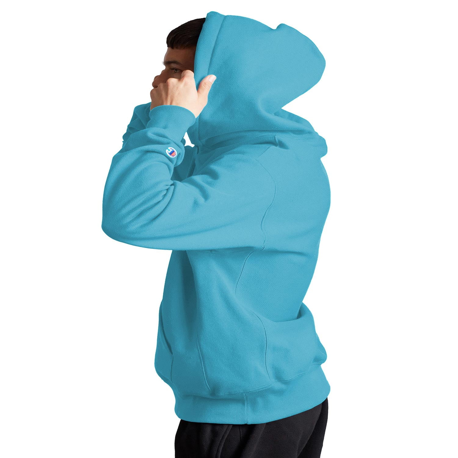 Champion Reverse Weave Fleece Men's Pullover Hoodie Blue Horizon