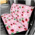 thumbnail image 3 of Yuyamidu Cherry Car Seat Cover Cherry Blossom Steering Wheel Cover Seatbelt Pads Pink Auto Armrest Cover Headrest Covers Key Chain Coasters 14pcs Car Accessories Set, 3 of 7