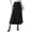 Black, variant on Womens High Waist Faux Suede A Line Midi Skirt | Hidden Stretch Elastic Waist, Front Back Panel Stitching, Vintage Elegant Mid-Calf Long Skirts for Fall Winter Office Daily