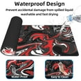 thumbnail image 3 of Fluid Pattern Gaming Mouse Pad for Desk,Desk Mat with 3mm Non-Slip Base,Large Mouse Pad Gaming Mousepad,Waterproof Mouse Mat Desk Pad with Seamed Edges,31.5x11.8In Mousepad for Gaming,Office,Red-Black, 3 of 5