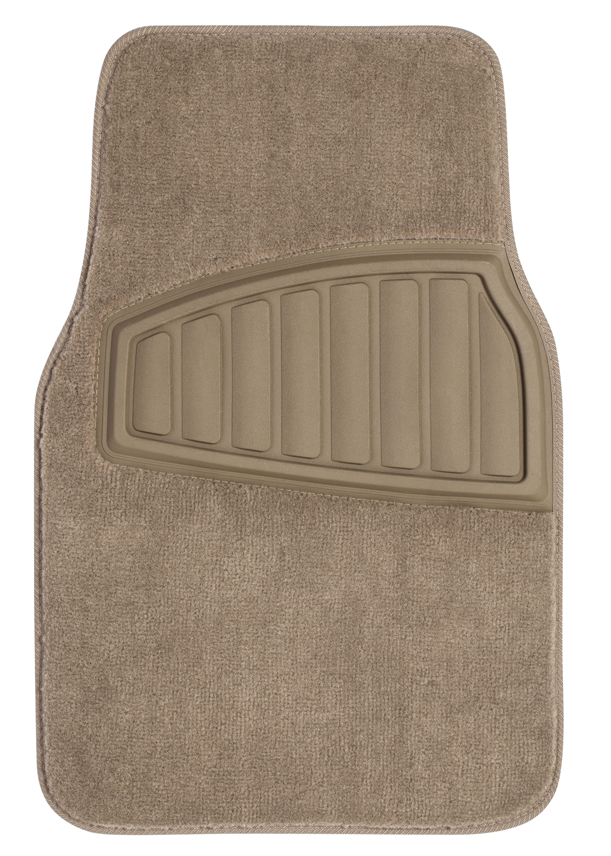 Auto Drive 4-Piece Carpet Car Floor Mats, Tan photo 3