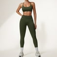 thumbnail image 4 of Women's High Waist Seamless Leggings with Stretch Fabric and Second-Skin Fit - Large, Olive Green, 4 of 6