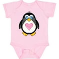 thumbnail image 3 of Inktastic Valentines Day Penguin Love Heart Gift Girls Baby Bodysuit, 3 of 5
