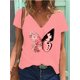 thumbnail image 1 of Camisetas con estampado 3d para mujer, ropa informal holgada con estampado de mariposa, Tops básicos Harajuku con cuello en V 5xl, verano 2023, 1 of 4