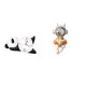 thumbnail image 1 of Reloj de pared con diseño de panda, estatua de , figura espacial, adorno de tablero de densidad, material de resina de vidrio, bonito diseño, 1 of 8