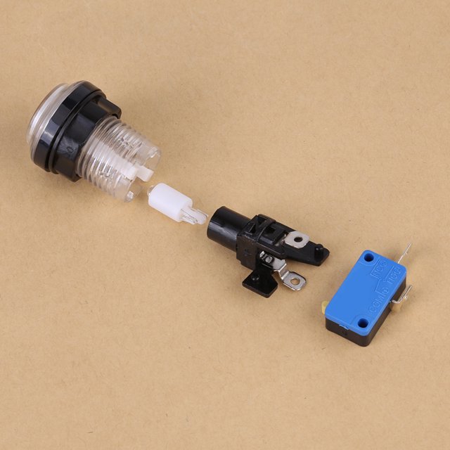 LED Coin Buttons, Start Push Button Kit Metal 4LED Arcade Game Led Push Button, For Arcade Game Bedroom Living Room Home