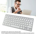 thumbnail image 3 of Clavier Bilingue Super Mince Sans Fil Confortable pour PC Ordinateur Portable Tablette Design Ergonomique Argent, 3 of 7