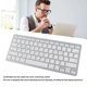 thumbnail image 3 of Teclado Inalámbrico, Teclado Bilingüe Alemán/Francés/Español/Italiano Inglés, Teclado Ultradelgado Con Patas de Tijera, Teclado Ergonímico para PC Portátil, 3 of 7