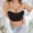 L, variant on New Lace Wrap Undergirdle Together Top Bracket Splicing Flash Diamond Chain Spice Girl Seduces Slim Fit Wild Wrap Bra Halter Vest