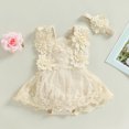 thumbnail image 2 of Gupgi Infant Girl Floral Lace Embroidery Romper Baby Backless Sweet Triangle-Bottom Jumpsuit, 2 of 8