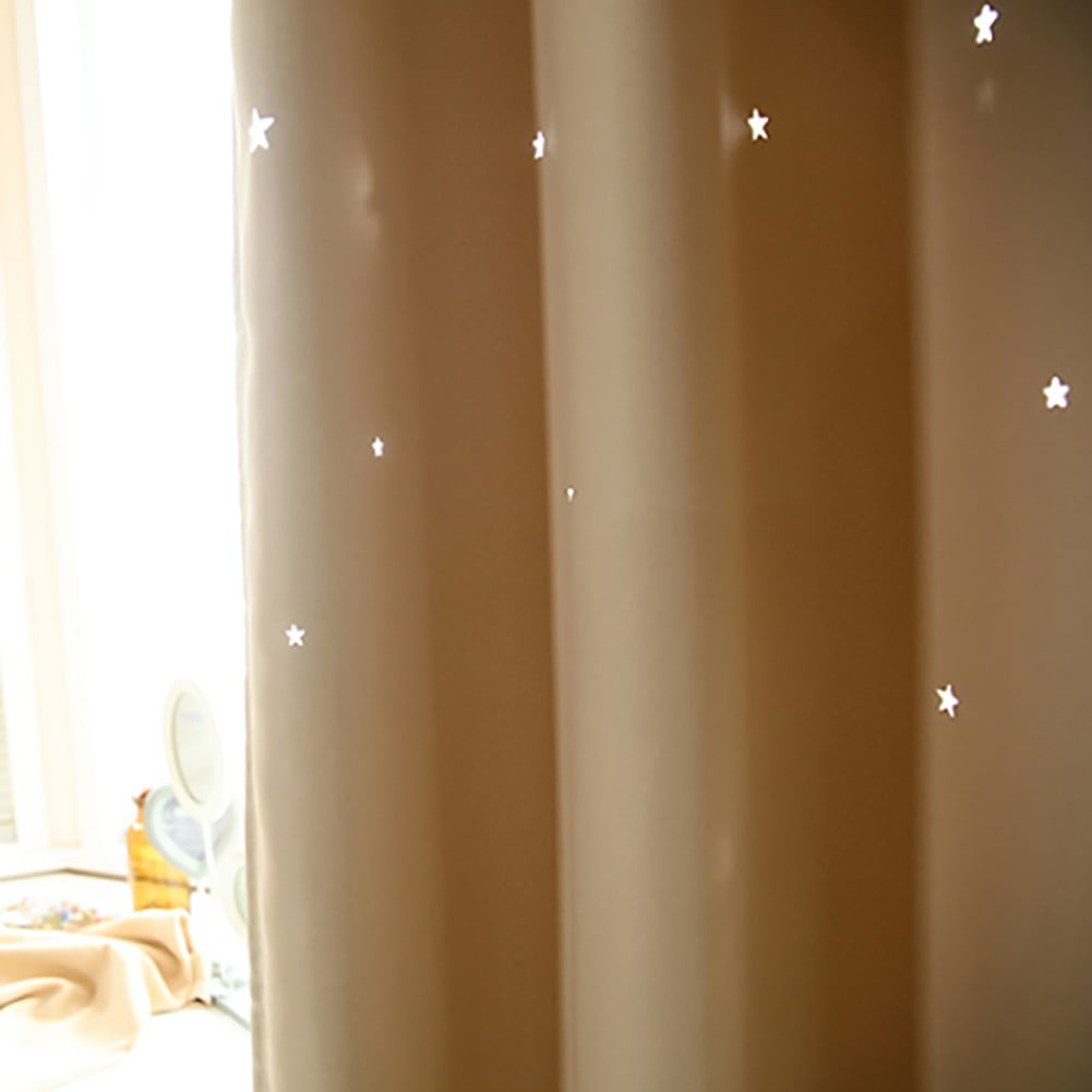 Orchip Kids Beige Solid Print Rod Pocket Blackout Curtain Liners, 39.37 x 78.74 in