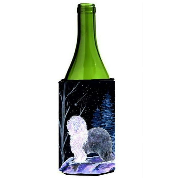 Starry Night Old English Sheepdog Wine bottle sleeve Hugger