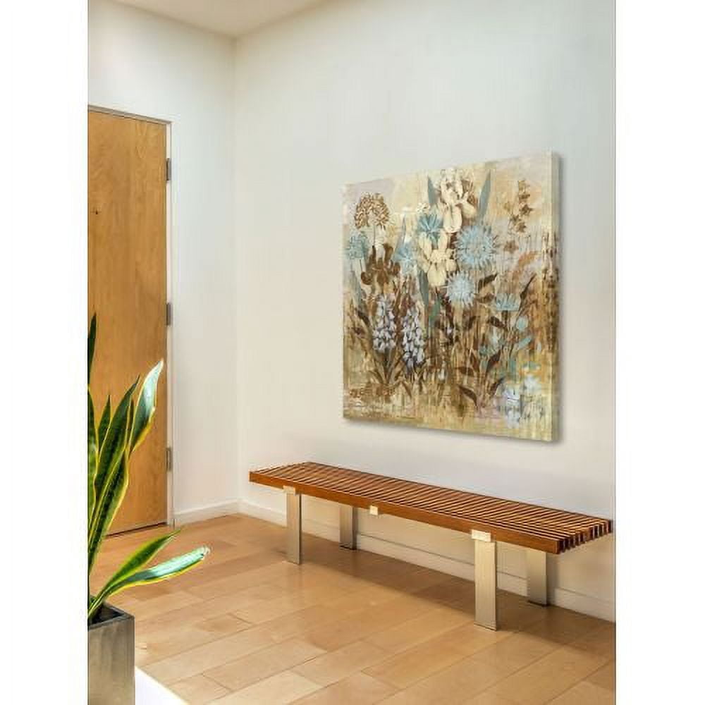"Floral Frenzy Blue IV" Painting Print on Wrapped Canvas
