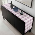 thumbnail image 5 of Pink Plaid Table Runner 120 Inches Long, Spring Summer Farmhouse Buffalo Checkered Kitchen Coffee Dining Table Decoration for Home Party Birthday Wedding Home Decor 13x120 Inches, 5 of 8