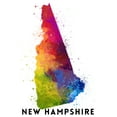 thumbnail image 1 of New Hampshire, State Abstract Watercolor (36x54 Giclee Gallery Art Print, Vivid Textured Wall Decor), 1 of 3