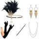 thumbnail image 2 of Conjunto de accesorios de la década de 1920 Diadema Flapper, aretes, collar de perlas, guantes oso de fresa  Hogar, 2 of 4