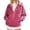 Hot Pink, variant on Women's Fashionable Thickened Hooded Outdoor Hiking Jacket Solid-Colour Windbreaker Outerwear, Lightweight and Durable, Perfect for Adventure and Daily Use,Hot Pink S