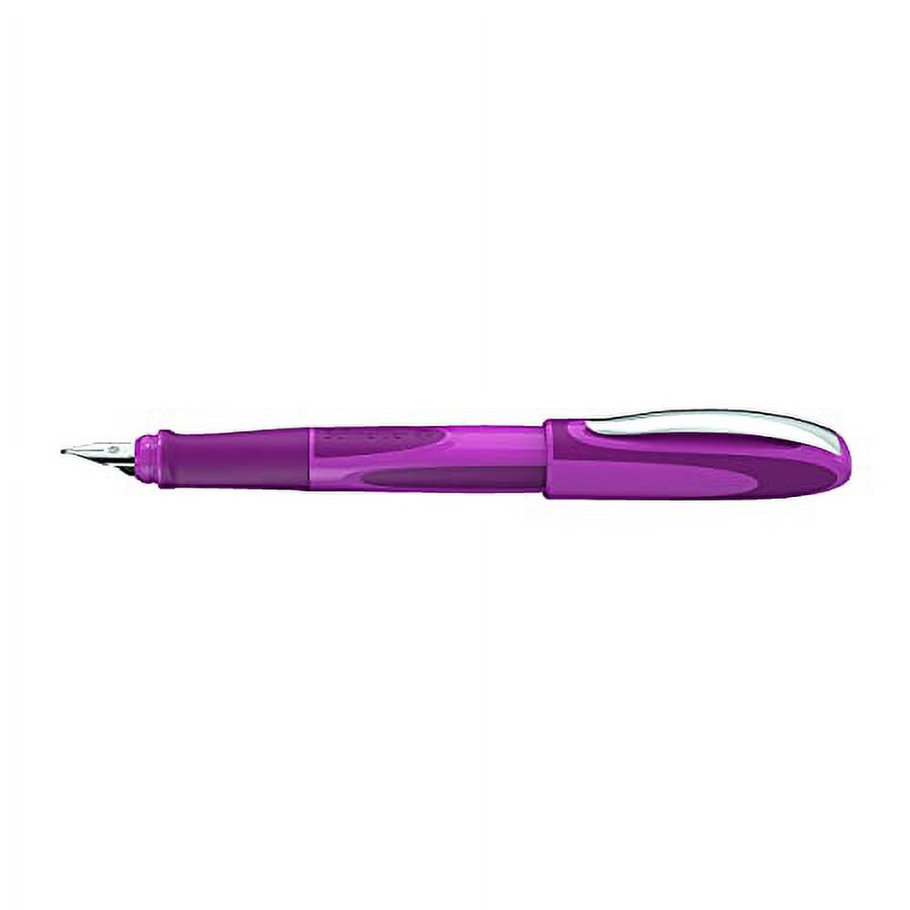 Schneider Ray Fountain Pen M (Medium), Refillable, Boysenberry Barrel, Royal Blue Erasable Ink Cartridge, Pack of 1 Pen (168209)