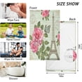 thumbnail image 2 of SKYSONIC 2PCS Cotton Towel Set,Quick Drying Washcloths,Soft and Breathable Bath Towel Hand Towels for Kitchen Bathroom Gym Beach-Beautiful Paris Eiffel Tower Flowers Butterfly, 2 of 7