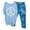 Blue, variant on Sentmoon 2 Piece Pajama Set for Women Linen Short Sleeve Crew Neck Women Tops and Work Pants Women with Print Comfy Regular Fit Oversized Matching Sets Women Clothing S-5XL