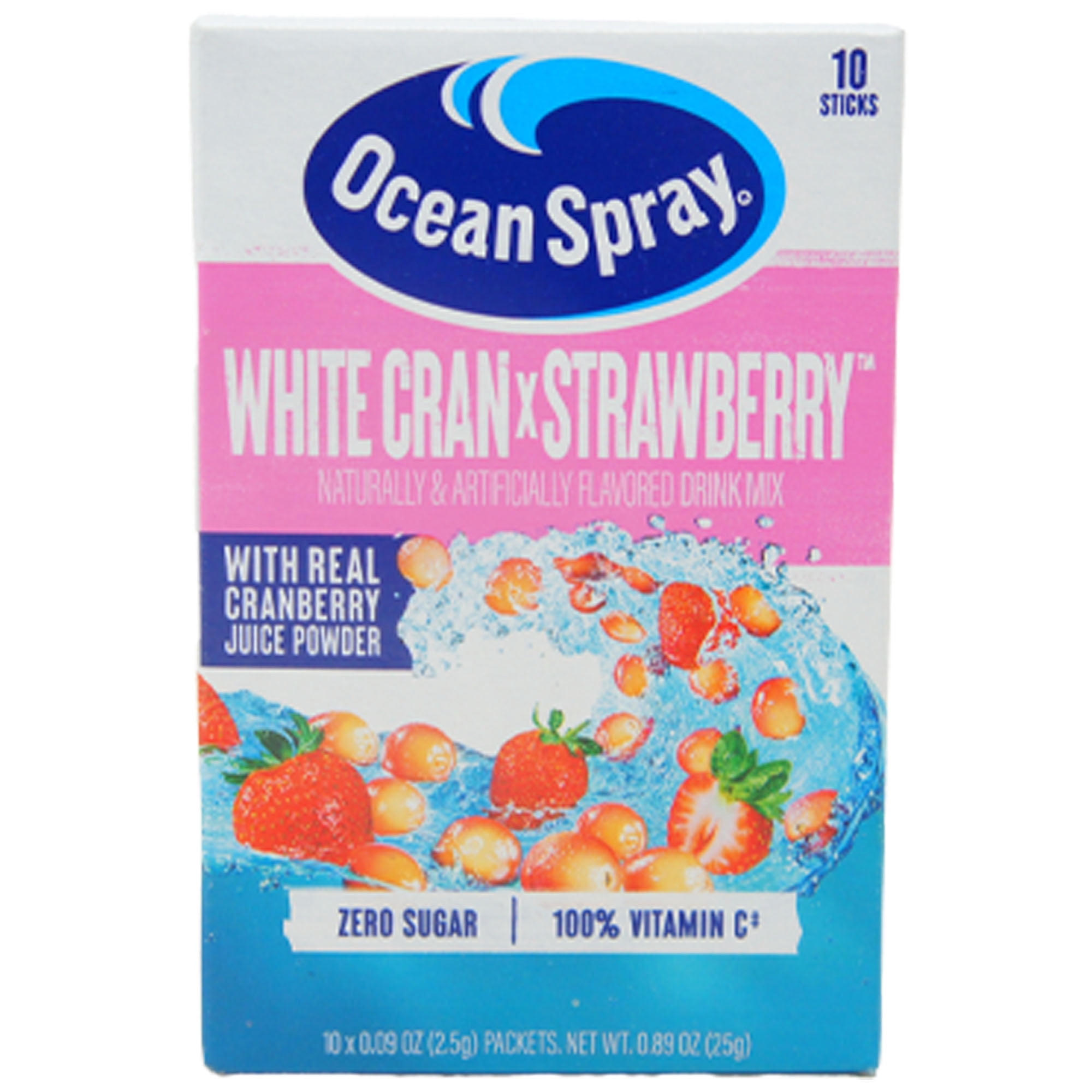 Ocean Spray On-The-Go Powdered Drink Mix, White Cran Strawberry