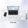 thumbnail image 3 of Large Gaming Mouse Pad Mat 11.8x31.5 Inches with Stitched Edge Non-Slip Rubber Base Washable Resilient for Office Computers Laptop Desk Table Mouse Pads Mats Accessory (White, X-Large), 3 of 6