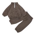 thumbnail image 3 of Sngxgn Toddler Baby Boys Clothes Printed Sweatshirt Tops+Long Pants 2PCS Outfits Set(Coffee,100), 3 of 8